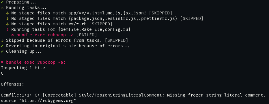 Rubocop string literal error.