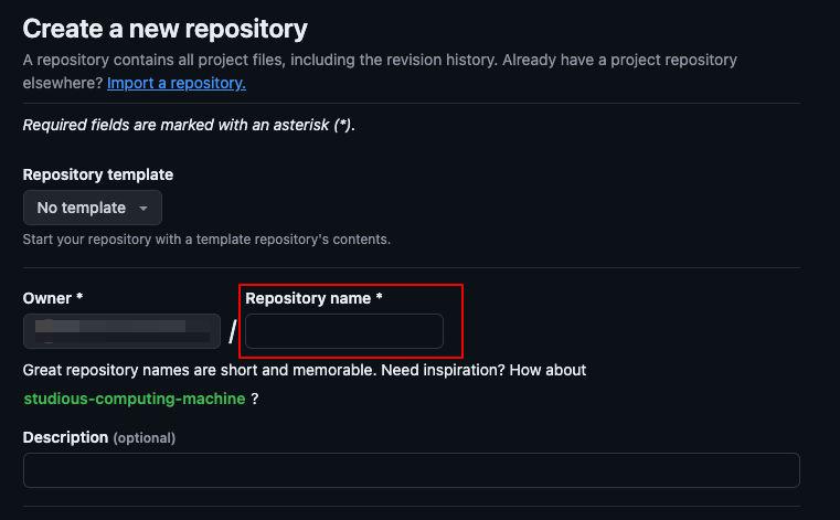 Repository name and description