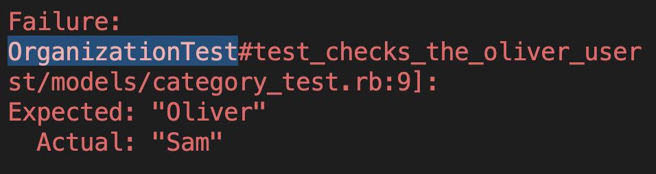 Test failure